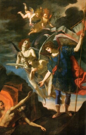 Saint Michael the Archangel releases souls from purgatory